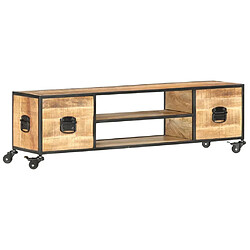 Maison Chic Meuble TV scandinave - Banc TV pour salon 130x30x39 cm Bois massif de manguier -MN97692