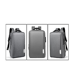 15,6 pouces sac à dos imperméable sac d'ordinateur portable sac anti-vol sac à dos avec le sac de chargement USB mot de passe verrouillé-gris