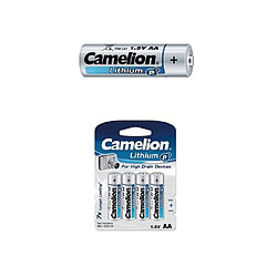 Battery Camelion Lithium Mignon AA FR6 1.5V (2 Pcs.) Pack de 4 Piles LR06/FR06 Lithium 1,5V Camelion (Appareil photo)