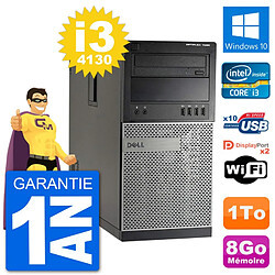 PC Tour Dell 7020 Intel Core i3-4130 RAM 8Go Disque Dur 1To Windows 10 Wifi - Occasion