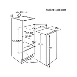 Acheter Réfrigérateur 1 porte intégrable à glissière 188l - FEAN12ES1 - FAURE