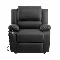 Mes Fauteuil de relaxation releveur électrique en PU noir - VALIA