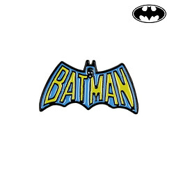 Broche Batman Métal Jaune Bleu 