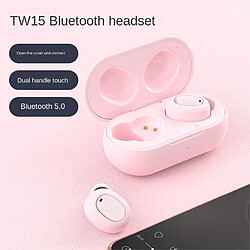 Avis Universal Mini Bluetooth 5.0 TWS casque casque casque sans fil Fone de dans l'oreille casque rose fille de tous les téléphones cellulaires TW15 casque Bluetooth casque