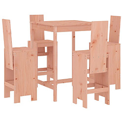 Maison Chic Table de bar et chaises d'extérieur 5 pcs,Ensemble de bar de jardin pour relax bois massif de Douglas -GKD179602