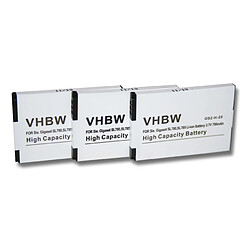 Vhbw lot 3 batteries Li-ion 700mAh Adapté aux modèles suivants Siemens Unify OpenStage SL4 Remplace: V30145-K1310K-X444 etc. 