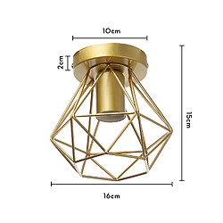 Avis Stoex (2X) Plafonnier Rétro Lampe de Plafond D'Intérieur Vintage Or Luminaire Plafonnier Cage Pour Cuisine, Café, Bureau, Salle À Manger