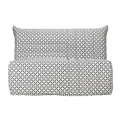 BULTEX Banquette BZ BECCI 3 places - L 142 x P 101 cm - Tissu noir et blanc