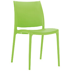 Alterego Chaise design 'ENZO' en matière plastique vert clair