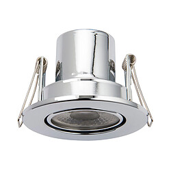 Saxby 500 CCT Lumière Inclinable 5W Encastré Downlight Plaque Effet Chrome 