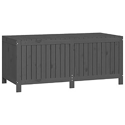 Helloshop26 Coffre boîte meuble de jardin rangement 147 x 68 x 64 cm bois de pin gris 02_0013083