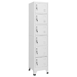 vidaXL Armoire à casiers Gris clair 38x40x180 cm Acier 