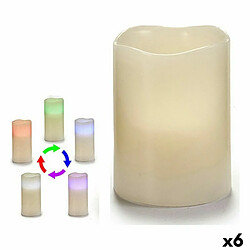 Gift Decor Bougie LED Blanc 7,5 x 10 x 7,5 cm (6 Unités) 