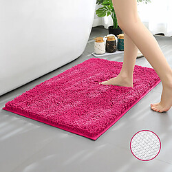 LUUCOZK Tapis Tapis de salle de bain absorbants - Fond TPR rose-50X80CM