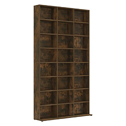 vidaXL Armoire à CD Chêne fumé 102x23x177,5 cm Bois d'ingénierie