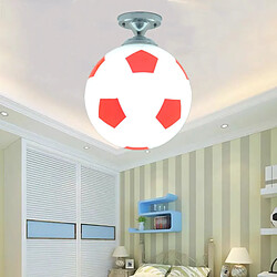 Acheter Universal 20cm Football Plafonnier Football LED Plafonnier Intérieur Bar Chambre Enfant Chambre Éclairage Garçon Éclairage Homepage Rouge