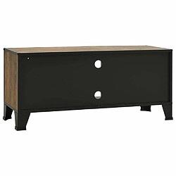 Maison Chic Meuble TV scandinave - Banc TV pour salon Marron rustique 105x36x47 cm Métal et MDF -MN30416 pas cher