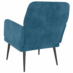 Acheter Maison Chic Fauteuil relax,Chaise pour salon Bleu 62x79x79 cm Velours -MN63569