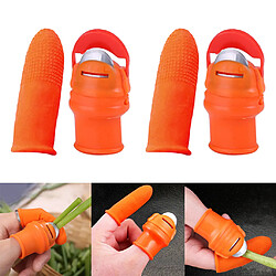 2Pcs Silicone Pouce Couteau Cutter Couteau Plant Pickers Couteau Cueillette Des Poivrons