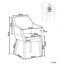 Avis Beliani Chaise de salle à manger Velours Vert YORKVILLE II