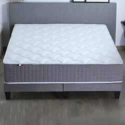 Acheter Idliterie Ensemble Matelas Ressort 7 zones H.30cm + Sommier Fabriqué en France MAX