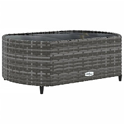 Acheter vidaXL Salon de jardin avec coussins 10 pcs gris résine tressée