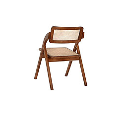 Chaise de Salle à Manger DKD Home Decor Brun foncé Rotin Vintage Orme (45 x 45 x 79 cm) pas cher