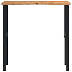 Avis vidaXL Établi marron clair 100x60x(71,5-98) cm bois de chêne massif