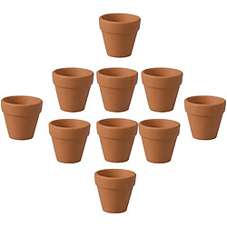 BESTA Lot de 12 mini pots en terre cuite pour cactus, fleurs, succulentes, 3 x 3 cm 