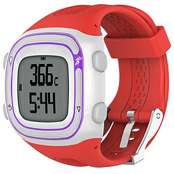 Wewoo Bracelet pour montre connectée Dragonne Sport en silicone Garmin Forerunner 10/15 Rouge 