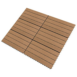 vidaXL Carreaux de terrasse 6 pcs WPC 60x30 cm 1,08 m² Marron