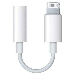 Adaptateur câble Type lightning vers prise jack 3.5mm audio écouteur Blanc pour iPhone 11 Pro -Visiodirect -