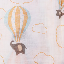 bébé coton gaze multi-usages serviette wrap couverture air chaud ballon éléphant