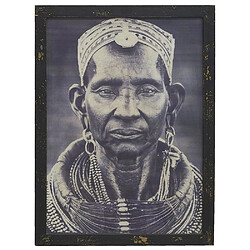 Aubry Gaspard Tableau portait homme africain - Noir et blanc.