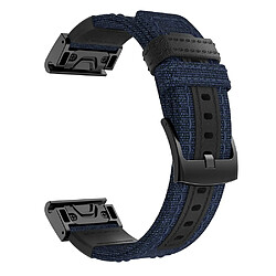 Avis Wewoo Bracelet pour montre connectée en cuir et Garmin Fenix5 Plustaille du 150 + 110 mm bleu