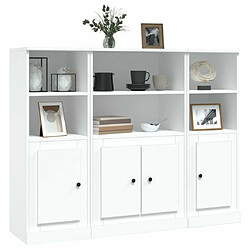 Acheter Maison Chic Ensemble de 3 Buffets,commode,console pour rangement blanc bois d'ingénierie -MN49808