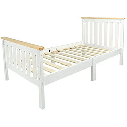 Leomark Lit blanc sans un matelas MILANO PINE 70/140