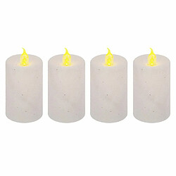 Lot de 4 Bougies Votives Colorama 7cm Blanc