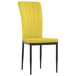 Avis Maison Chic Lot de 4 Chaises à manger,Chaise pour cuisine Jaune moutarde Velours -MN14026