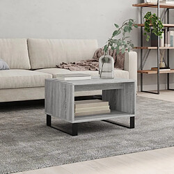 vidaXL Table basse sonoma gris 60x50x40 cm bois d'ingénierie 