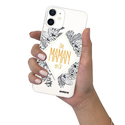 Coque iPhone 12 mini souple transparente Une Maman en or Motif Ecriture Tendance Evetane pas cher