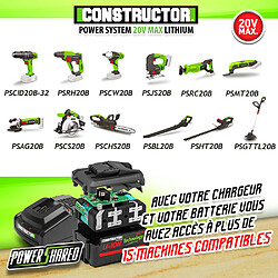 Scie circulaire max 20V + batterie 4Ah + chargeur - Lame 150mm 18 dents - Constructor