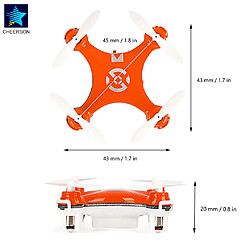 Avis Universal Hélicoptère télécommandé Avion radiocommandé Mode sans fil Drone Quadcopter Mini pour CX 10 2.4G 4CH 6.16CH Jouet télécommandé(Orange)