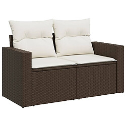 Acheter Maison Chic Salon de jardin avec coussins 9 pcs, Ensemble Tables et chaises de jardin, marron résine tressée -GKD372426