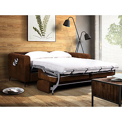 Lisa Design Allan - canapé 3 places convertible - couchage quotidien - matelas 12 cm - en microfibre