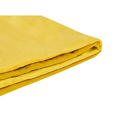 Beliani Revêtement en velours jaune pour cadre de lit 180 x 200 cm FITOU - caramel 