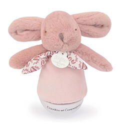 Doudou et Compagnie Peluche musicale Lapin Culbuto Rose