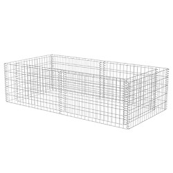 vidaXL Jardinière à gabion Acier galvanisé 180 x 90 x 50 cm