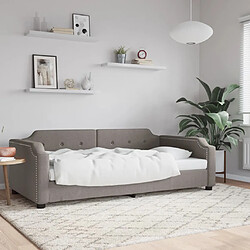 vidaXL Lit de repos taupe 100x200 cm tissu 