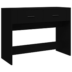 vidaXL Table console Noir 100x39x75 cm Bois d'ingénierie